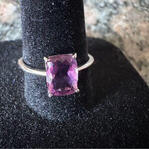 Genuine Fluorite .925 Sterling Silver Ring Adjustable size 6-9 (currently 8) NEW